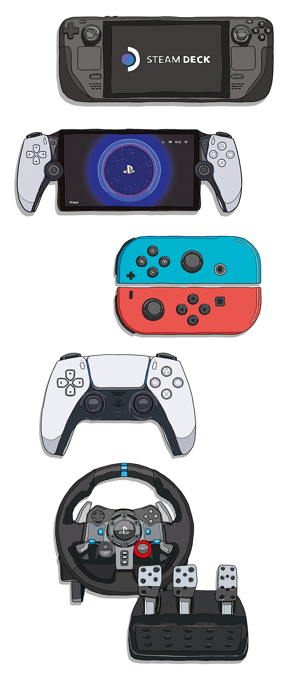 game controller illust